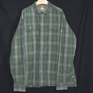 Kuhl # 7167 Response LS BF Shirt - Green Plaid - Sz XXL*